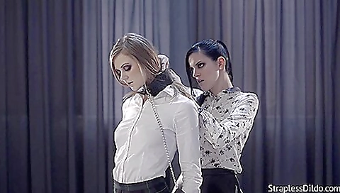 Sexy black babe with toys